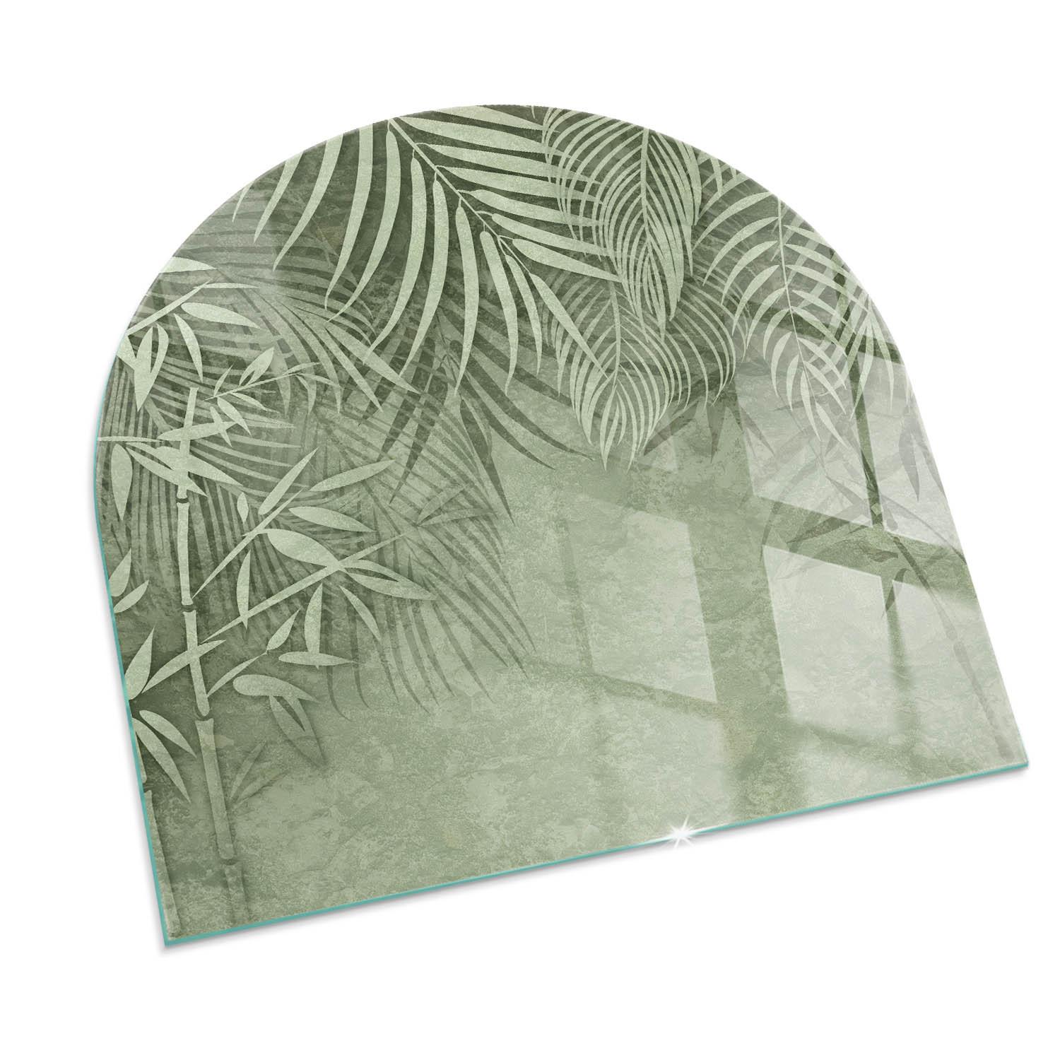 GLASPLATTE für Kamin 100x100 cm - Grün, Glas (100/100/0.4cm) - TULUP