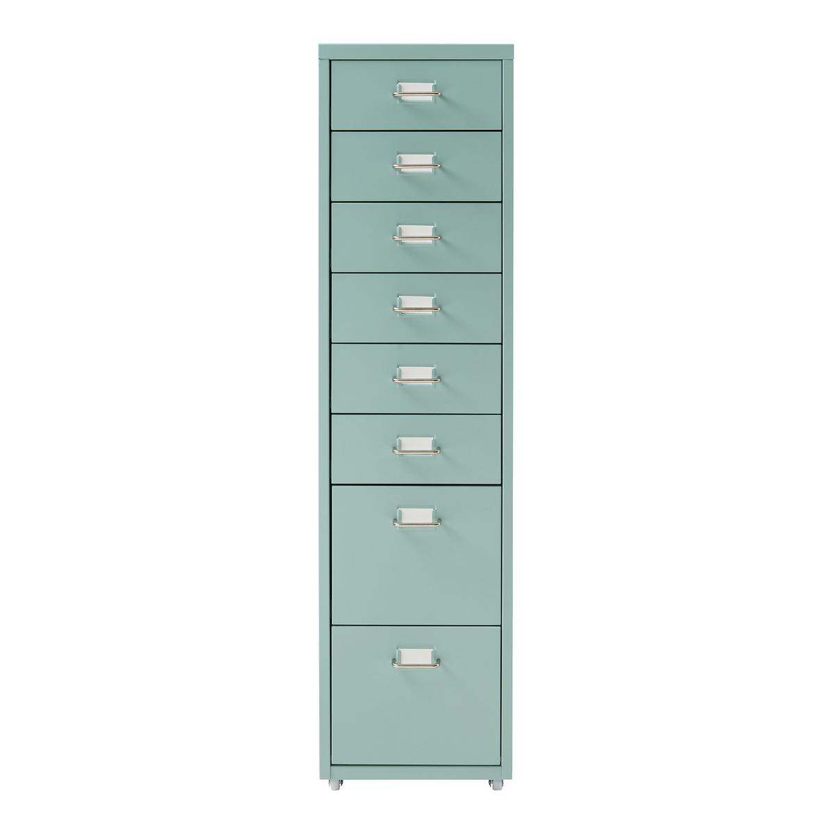 ROLLCONTAINER Kökar - Mintgrün, Metall (28/109/41cm) - [en.casa]