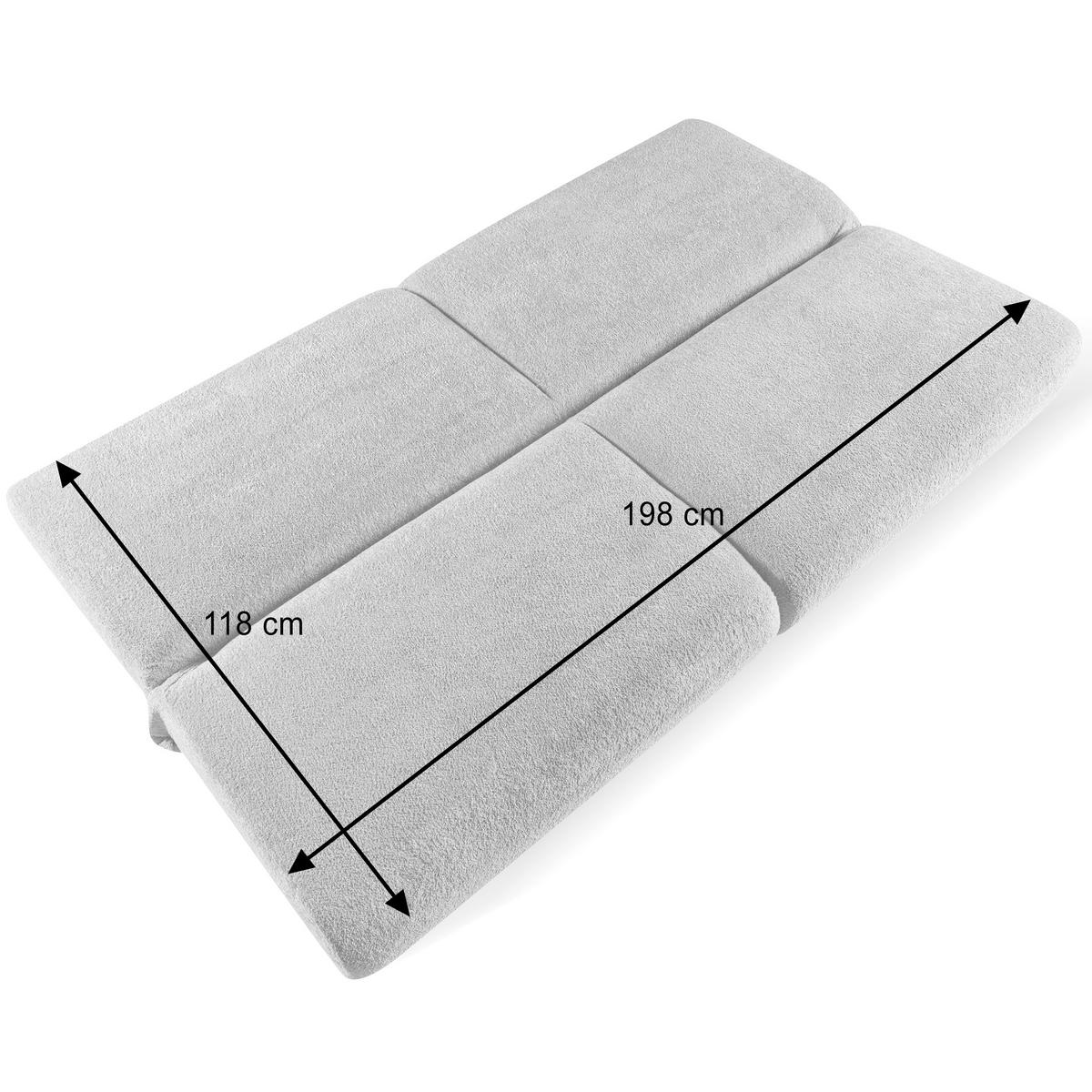 SCHLAFSOFA Beno 3-Sitzer mit Schlaffunktion, Grau - Grau, Textil (199/91/91cm) - Beautysofa