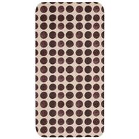 BADEMATTE Polka dots - Muster - Braun 60x120 cm - Bordeaux, Textil (60/120cm) - OnlyWow