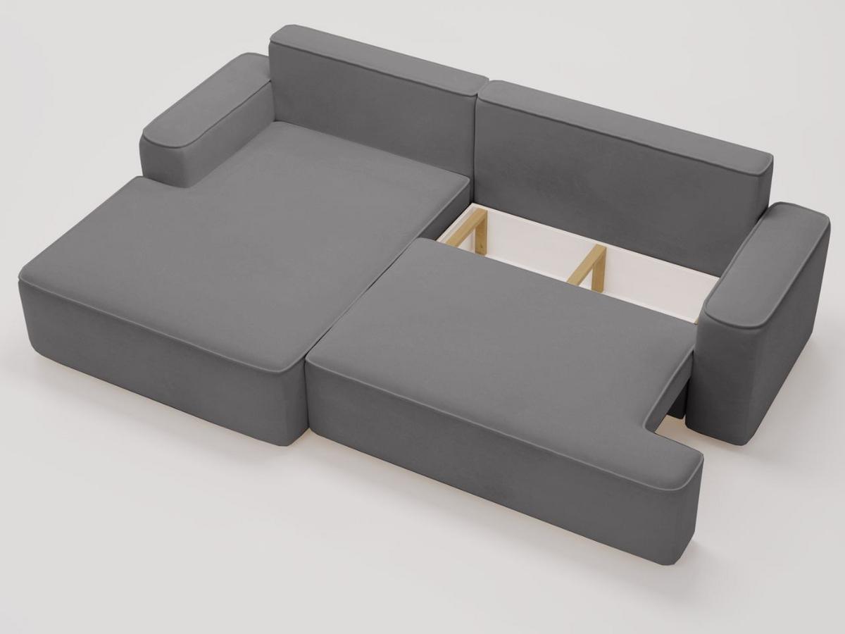ECKSOFA California Grau Links - Grau, Holz/Textil (165/270cm) - Graingold