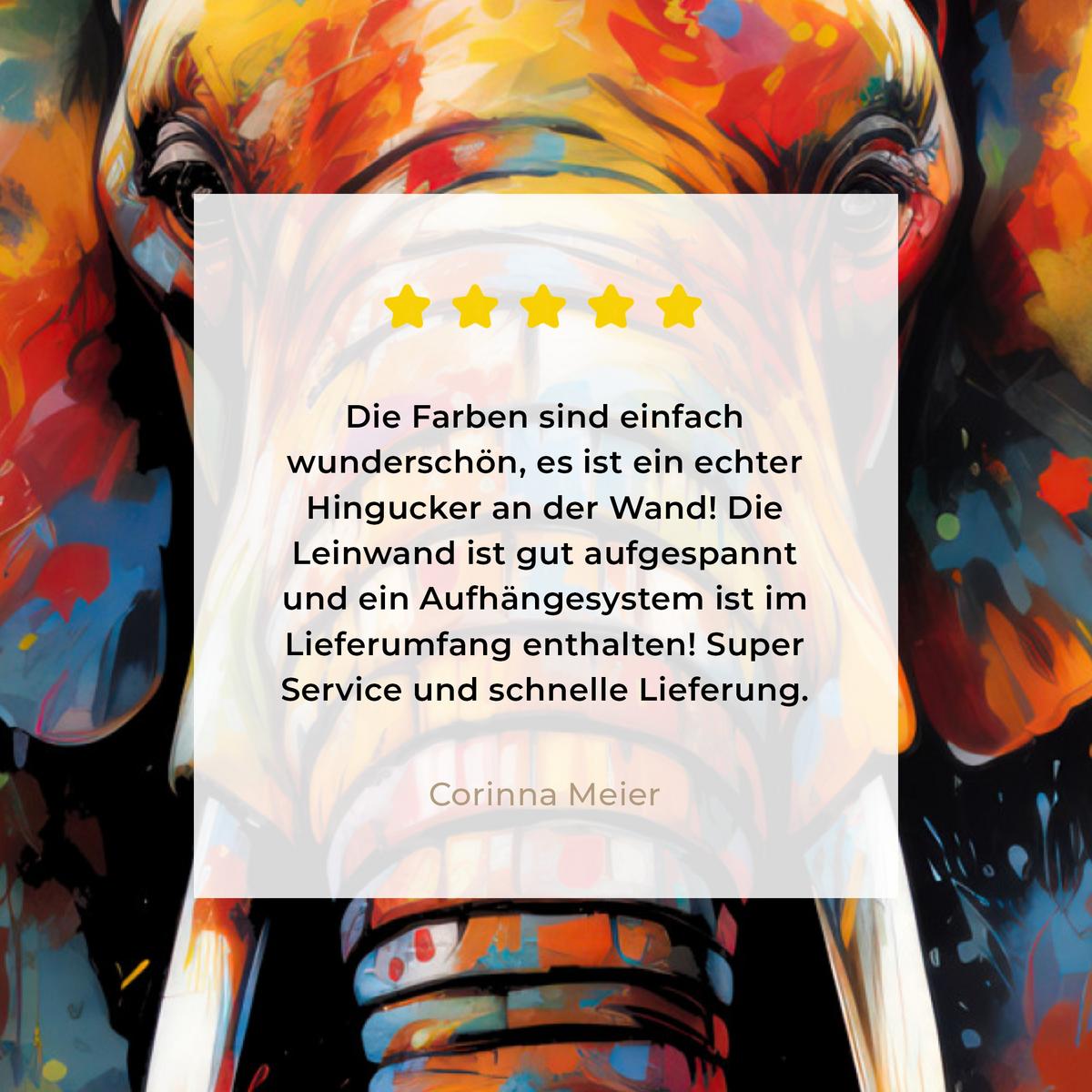 LEINWANDBILD Elefant - Graffiti - Schwarz - Tiere - Farben Room Decor 30x40 cm - Schwarz, Textil (30/40cm) - MuchoWow