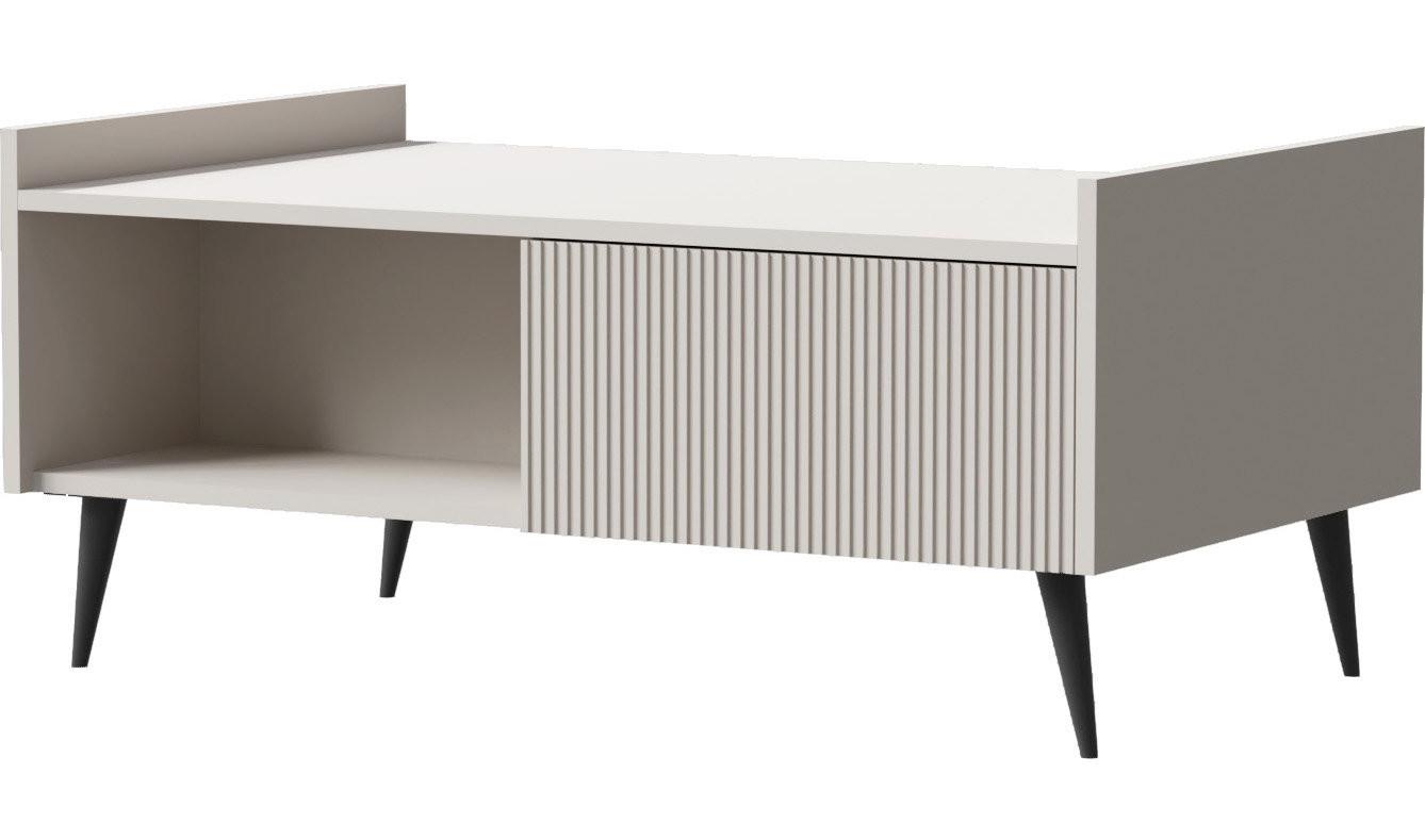 COUCHTISCH Arysa Beige Cashmere 100/45/60 cm - Kaschmir/Beige, Holzwerkstoff/Metall (60/100/45cm) - WFL GROUP