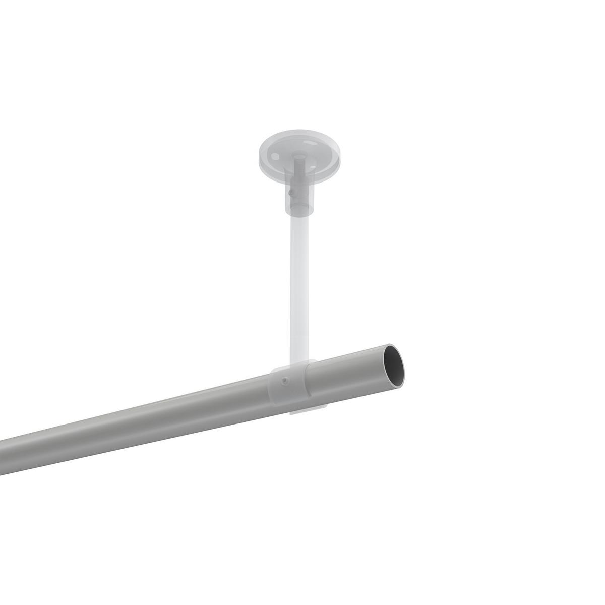GARDINENSTANGE Sonette Luino 100 cm, 1-läufig, 20 mm Ø Weiß - Weiß, Metall (100cm) - INTERDECO