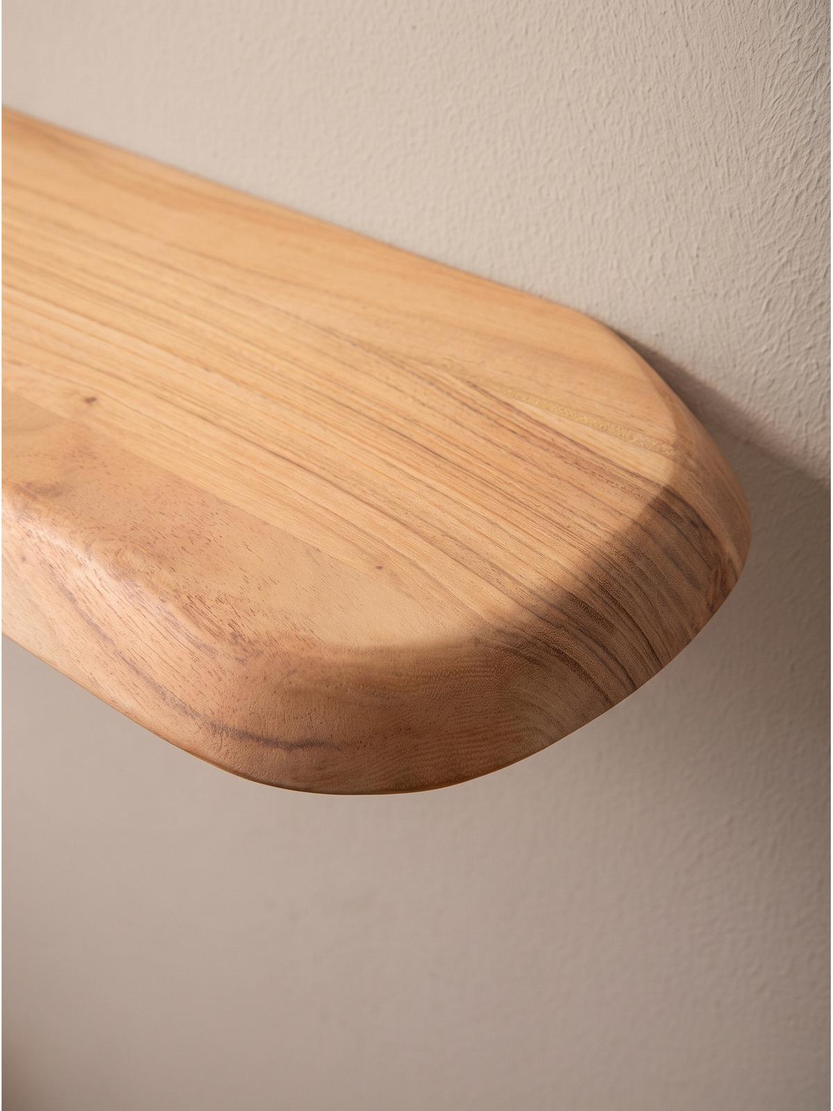 WANDREGAL ARANDA, Akazie Massivholz, handgefertigt, 100 x 20 x 3 cm - Akaziefarben, Holz (100/3/20cm) - KADIMA DESIGN