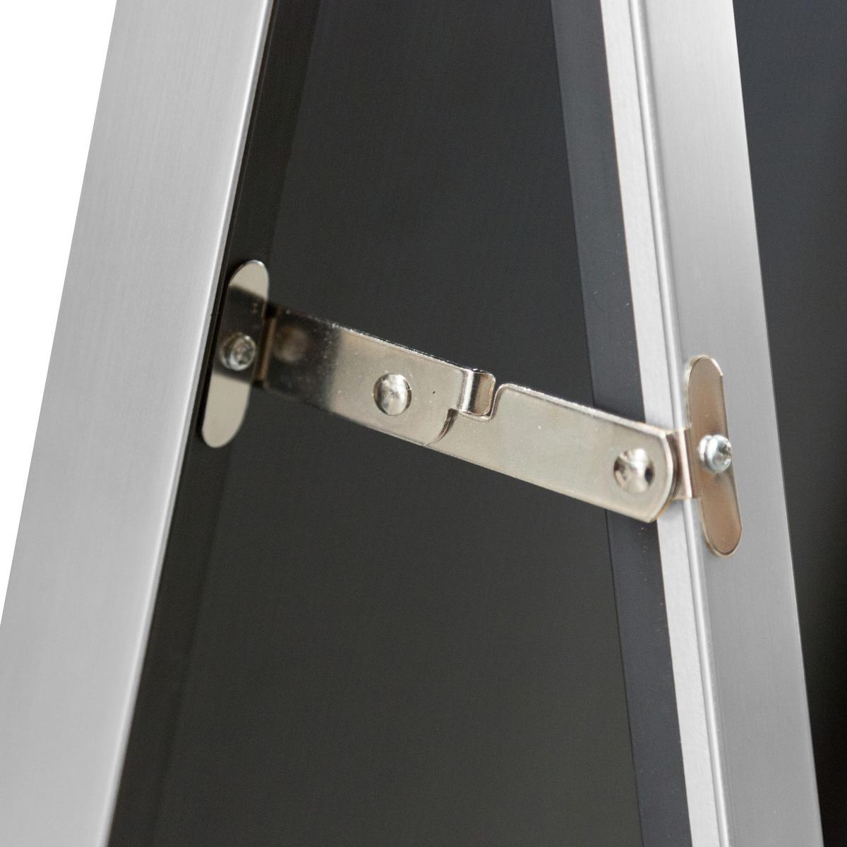 STANDSPIEGEL Barletta - Silberfarben, Glas/Kunststoff (35/150.6/150cm) - [en.casa]