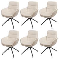ESSZIMMERSTUHL Cremeweiß - Beige/Weiß, Textil (60/89/54cm) - MCW