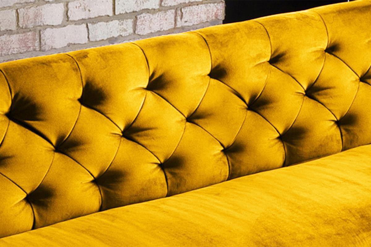 ESSZIMMERBANK CHARME Gelb Velvet - Currygelb/Gelb, Textil (186/85/68cm) - KAWOLA