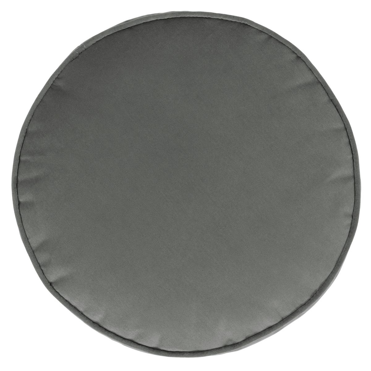 SITZPOUF Rund Milano - Grau, Textil (55/35/55cm) - icon