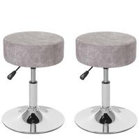 HOCKER Hellgrau 2er-Set - Hellgrau, Textil (35/55/35cm) - MCW