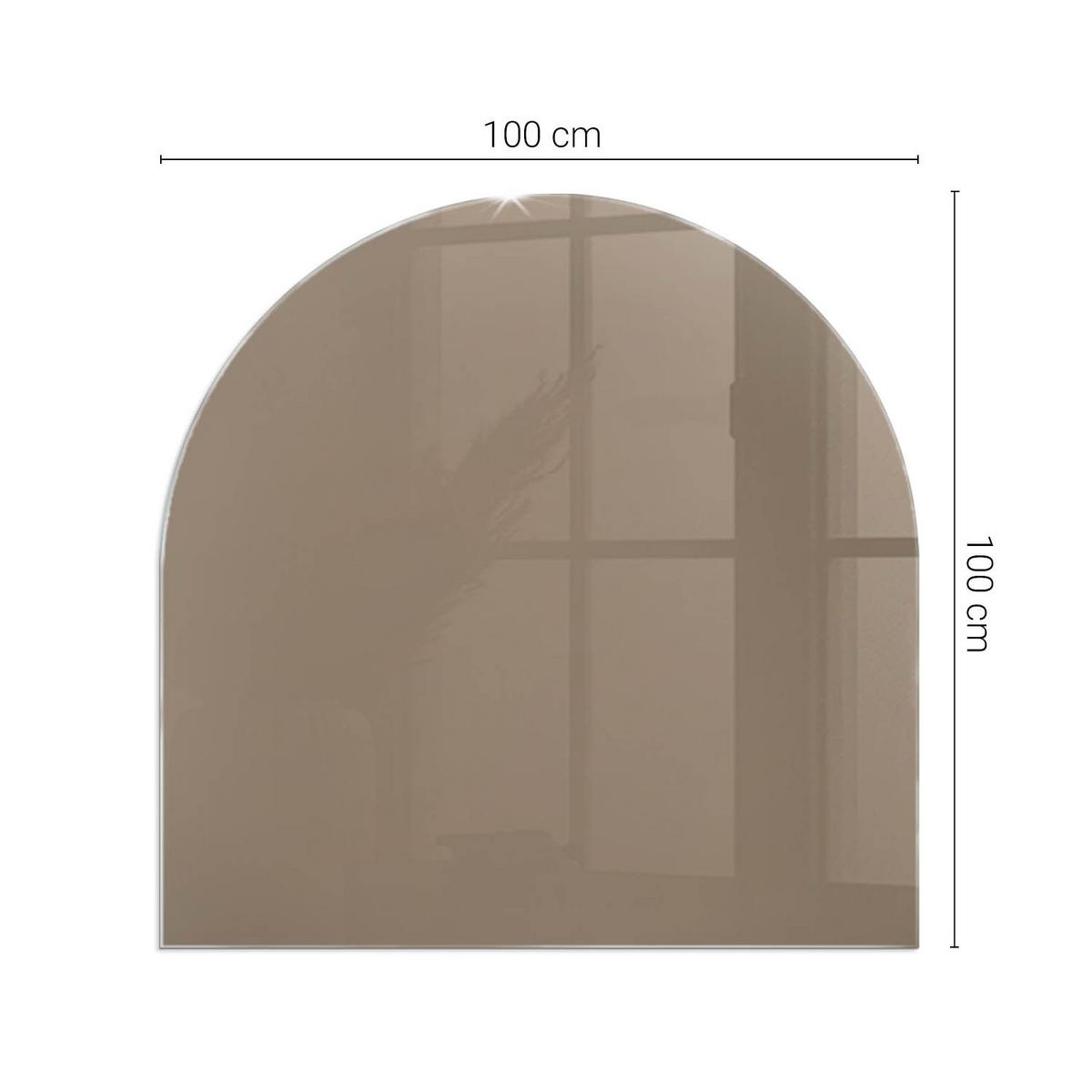 GLASPLATTE für Kamin 100x100 cm - Braun, Glas (100/100/0.4cm) - TULUP