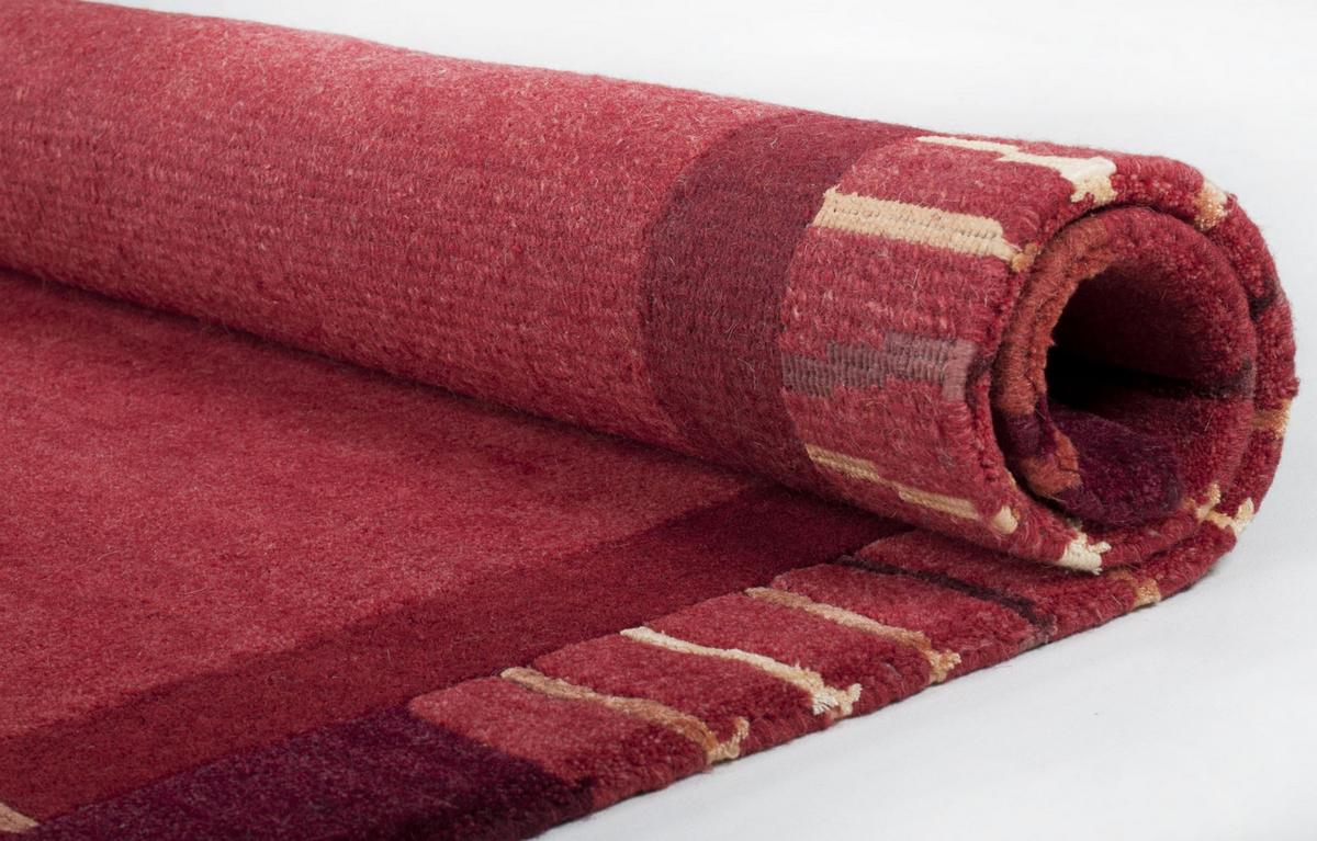 HANDKNÜPFTEPPICH Kailash 40x60 cm - Rot, Textil (40/60cm) - THEKO