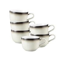 KAFFEETASSEN Terra Corso 260 ml 6er Set - Beige/Grau, Keramik (0.26L) - Seltmann Weiden