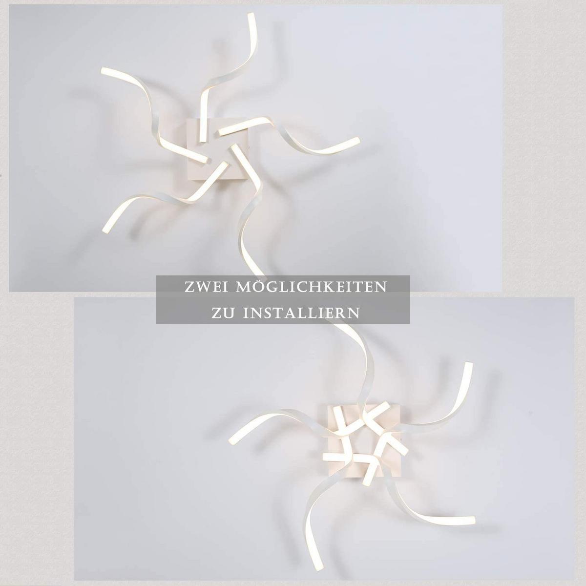 LED-DECKENLEUCHTE VanCleef 65/65/14cm - Weiß, Metall (65/65/14cm) - ZMH
