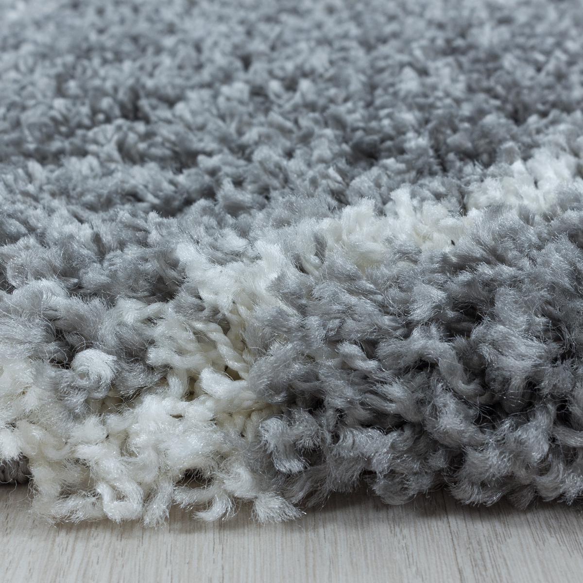 HOCHFLORTEPPICH DOLOMIT, geometrisch, Grau, Ø 160 cm - Grau, Textil (160/160cm) - KADIMA DESIGN