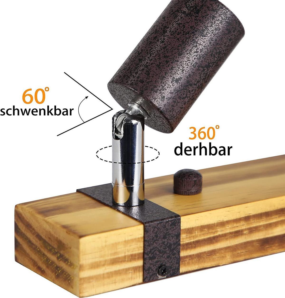 DECKENSTRAHLER Dickson 2-flammig 30/6/14.5cm - Eschefarben, Metall (30/6/14.5cm) - Nettlife