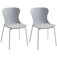 ESSZIMMERSTUHL 2er-Set Grau Pitsburg - Grau, Kunststoff (49/84/52cm) - Beliani