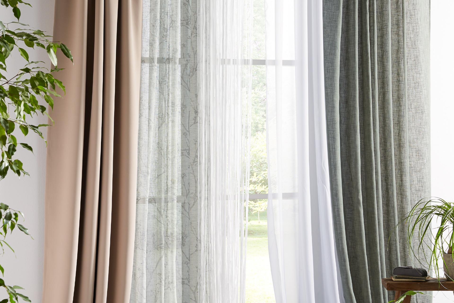 Weißer Fenstervorhang Einfarbiger Vorhang, Dekorative Vorhänge