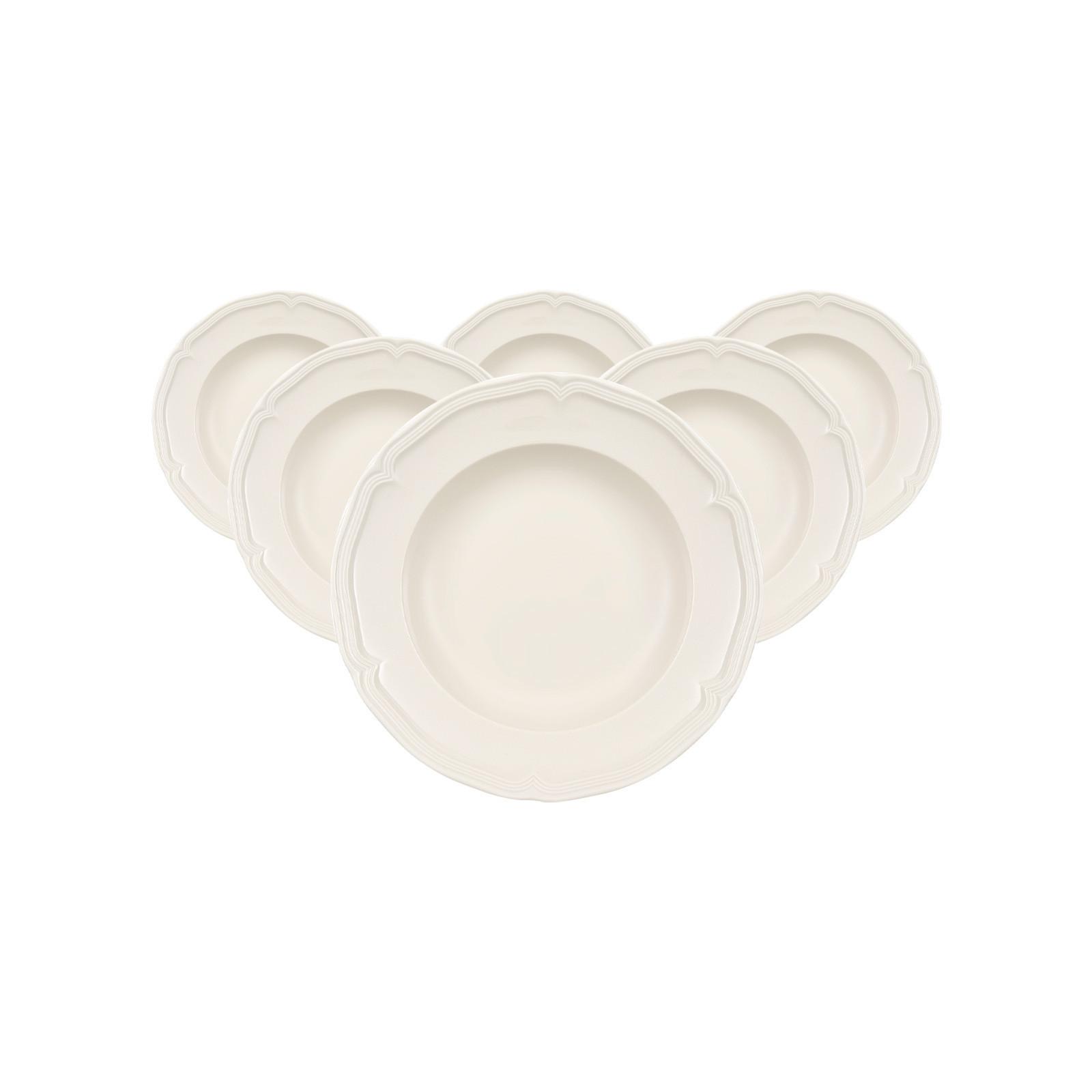 SUPPENTELLER Manoir weiß ø 22,8 cm 6er Set - Weiß, Keramik (22.8cm) - Villeroy & Boch