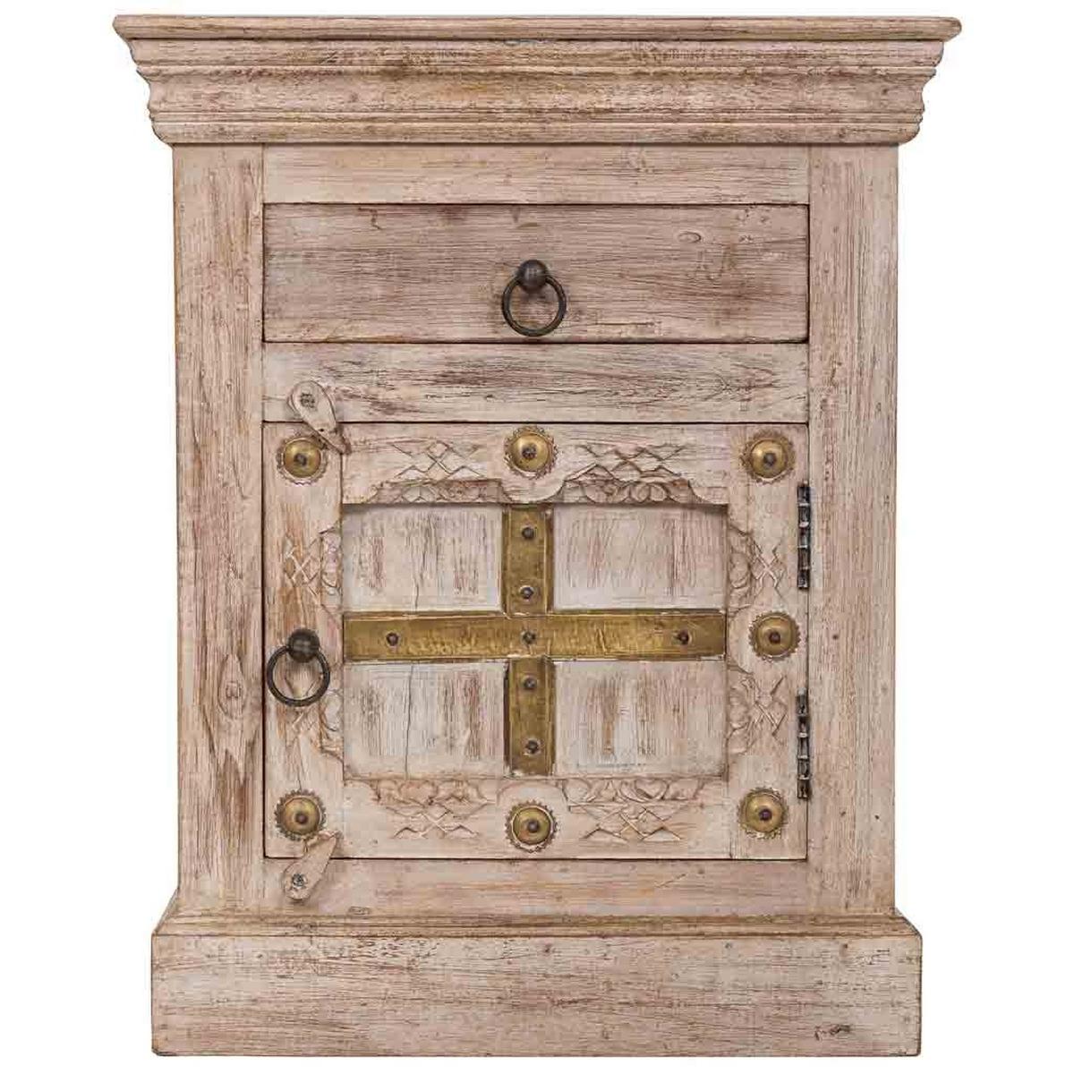 NACHTTISCH aus Holz, beige, 53x45x66cm - Beige, Holz (53/66/45cm) - Wanderlust