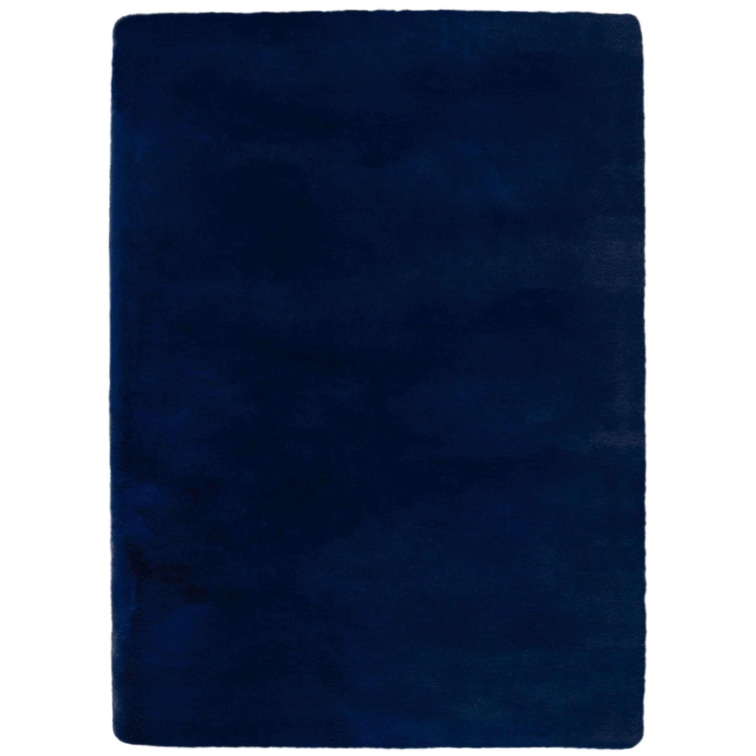 TEPPICH DENE, einfarbig, Blau, 120 x 170 cm - Blau, Textil (120/170cm) - KADIMA DESIGN