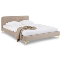 POLSTERBETT GLAMOUR 140x200 cm beige - Beige, Textil (140/200cm) - CARO-Möbel