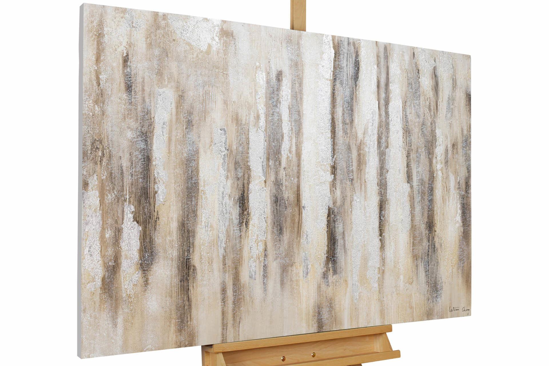 ACRYLBILD HANDGEMALT 120/80 cm - Schwarz, Holz/Textil (120/80cm) - KUNSTLOFT