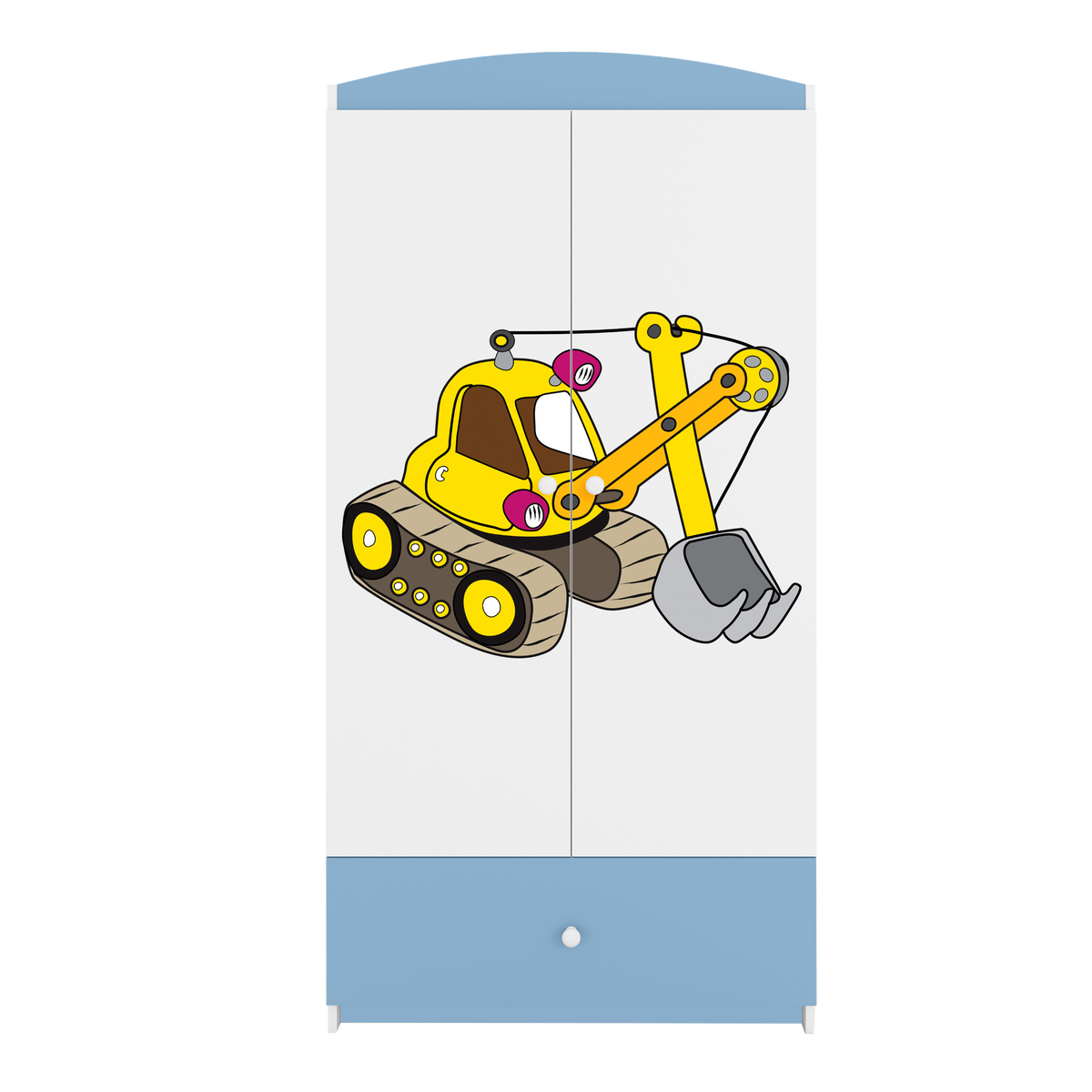 KINDERKLEIDERSCHRANK Excavator - Blau, Holzwerkstoff (90/175/52cm) - RAUMHIRSCH FURNITURE