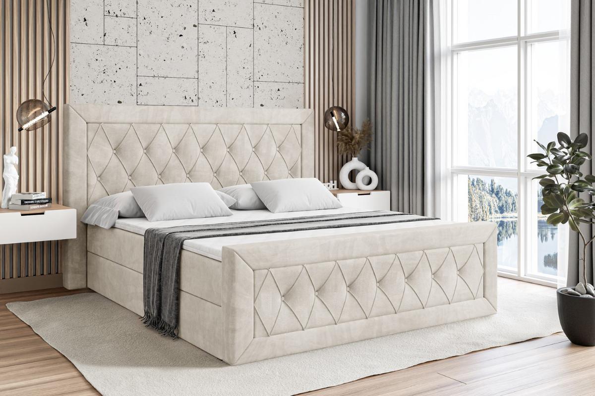 BOXBETT NOEL-Z - 140 x 200 - H3 - Ecru - Ecru, Holzwerkstoff (140/200cm) - ALTDECOR