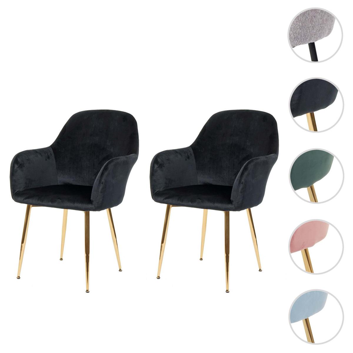ESSZIMMERSTUHL Schwarz 2er-Set - Schwarz, Textil (57/83/57cm) - MCW