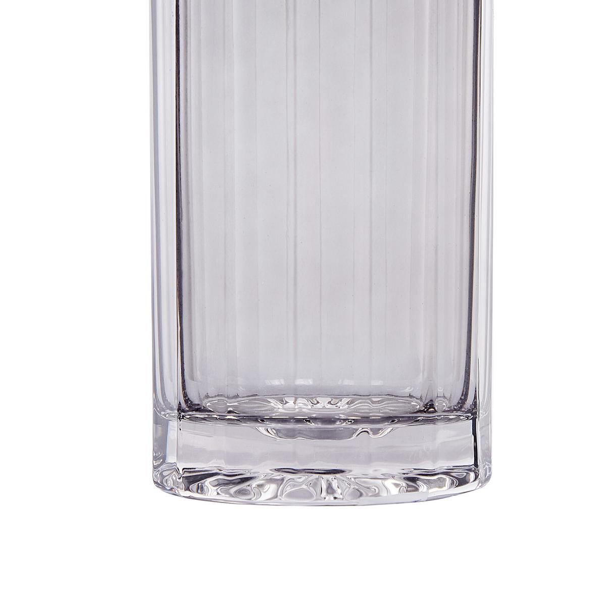 BLUMENVASE Glas grau Perdiki - Grau, Glas (30cm) - Beliani