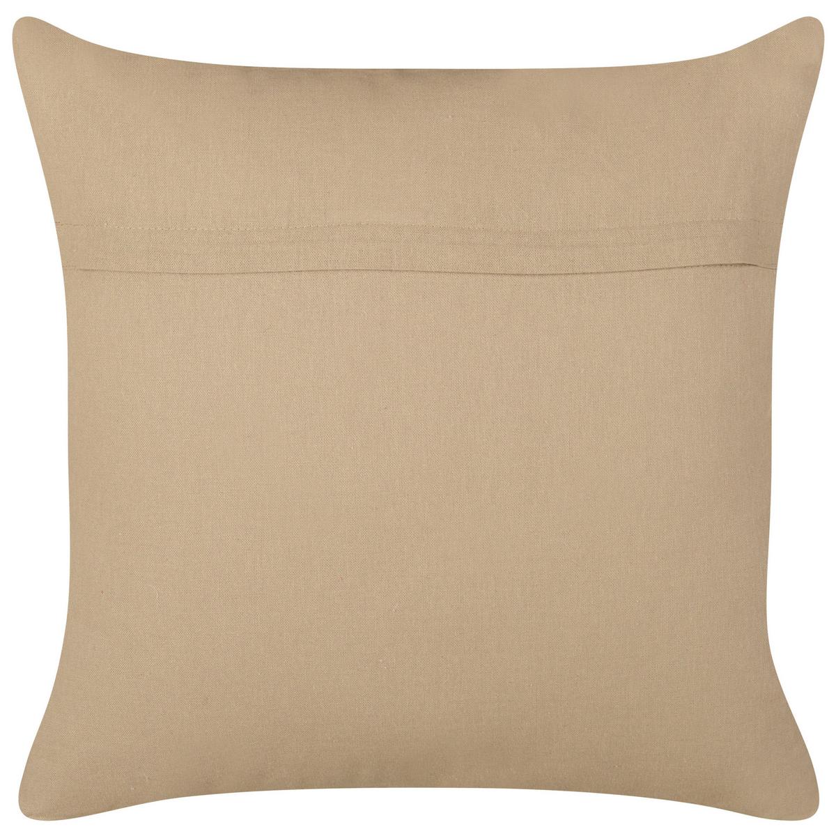 DEKOKISSEN 2er-Set Beige 45/45 cm Desalix - Beige/Schwarz, Naturmaterialien (45/45cm) - Beliani