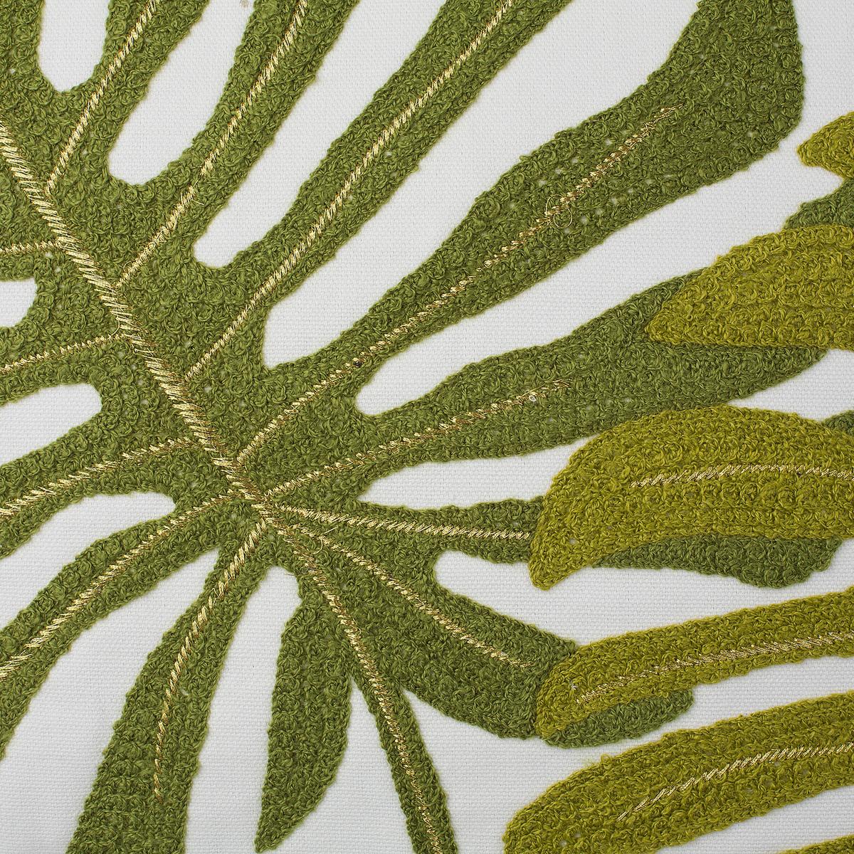 DEKOKISSEN 2er-Set Dunkelgrün 45/45 cm Zenobia - Dunkelgrün, Naturmaterialien/Textil (45/45cm) - Beliani