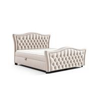 BOXBETT Turhan In Elisa Velvet - Beige, Holzwerkstoff/Textil (160/200cm) - Fun Möbel