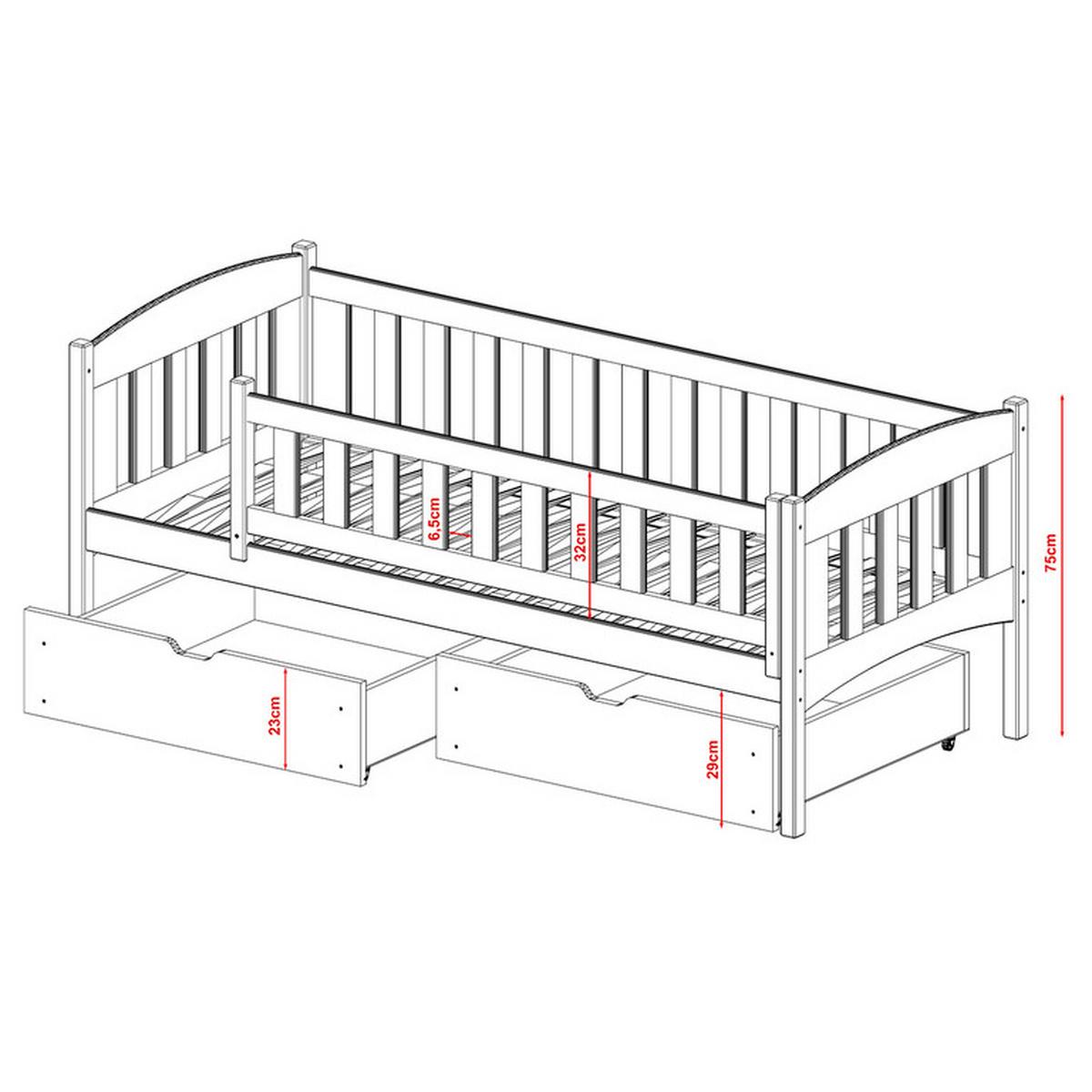 BETT 90/200 Samuel Olive - Grün, Holzwerkstoff (90/200cm) - Petits-meubles
