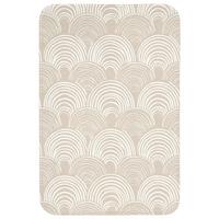 BADEMATTE Wellen - Textur - Beige Rutschfest 60x90 cm - Kaschmir, Textil (60/90cm) - OnlyWow