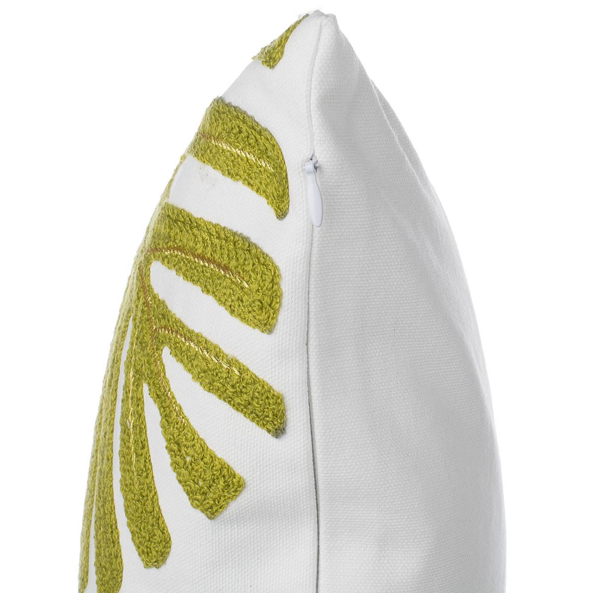 DEKOKISSEN 2er-Set Dunkelgrün 45/45 cm Zenobia - Dunkelgrün, Naturmaterialien/Textil (45/45cm) - Beliani