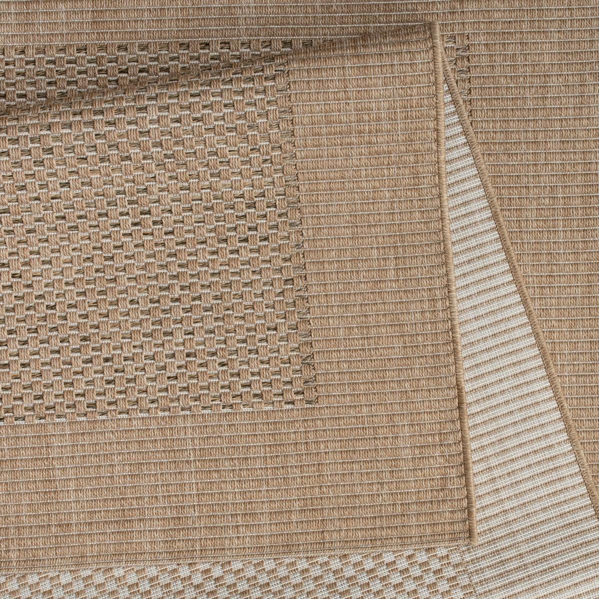 FLACHWEBTEPPICH, mit Bordüre, Beige, 80 x 150 cm - Beige, Textil (150/80cm) - KADIMA DESIGN