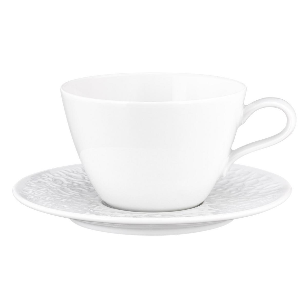 MILCHKAFFEETASSEN MIT UNTERTASSEN Nori Home weiß 370 ml 6er Set - Weiß, Keramik (16.6/9/16.6cm) - Seltmann Weiden