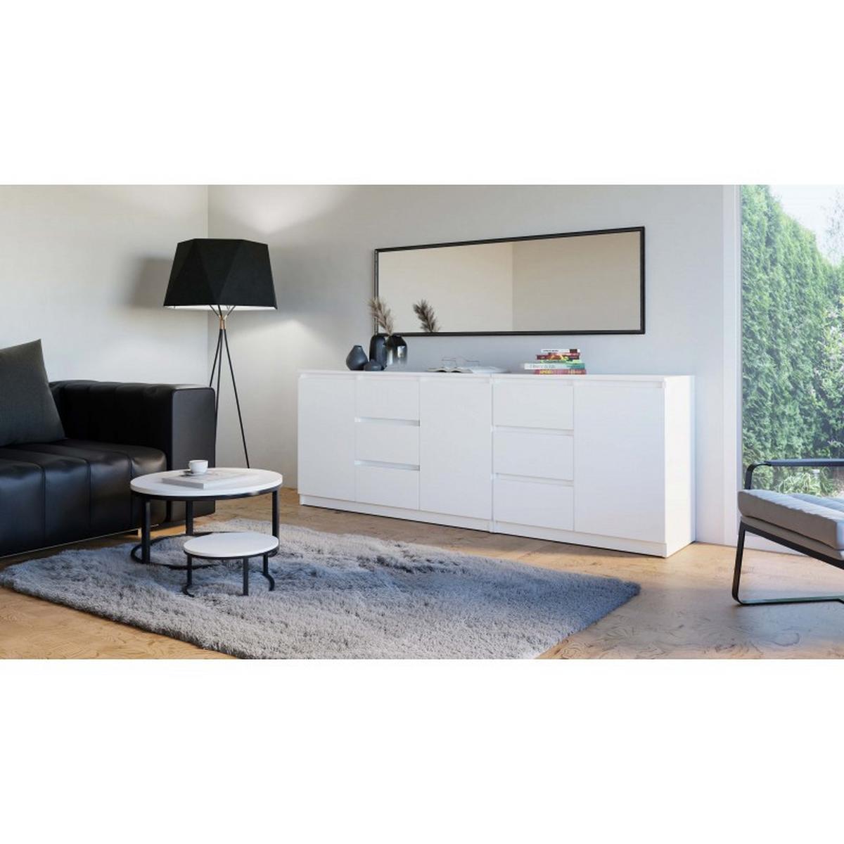 KOMMODE Weiß 200/75/40 - Weiß, Holzwerkstoff (200/75/40cm) - RAUMHIRSCH FURNITURE