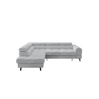 ECKSOFA mit Schlaffunktion Ottomane Links LUMA-L 272x203x70 Grau Cord - Anthrazit/Schwarz, Holzwerkstoff/Kunststoff (272/203cm) - ALTDECOR
