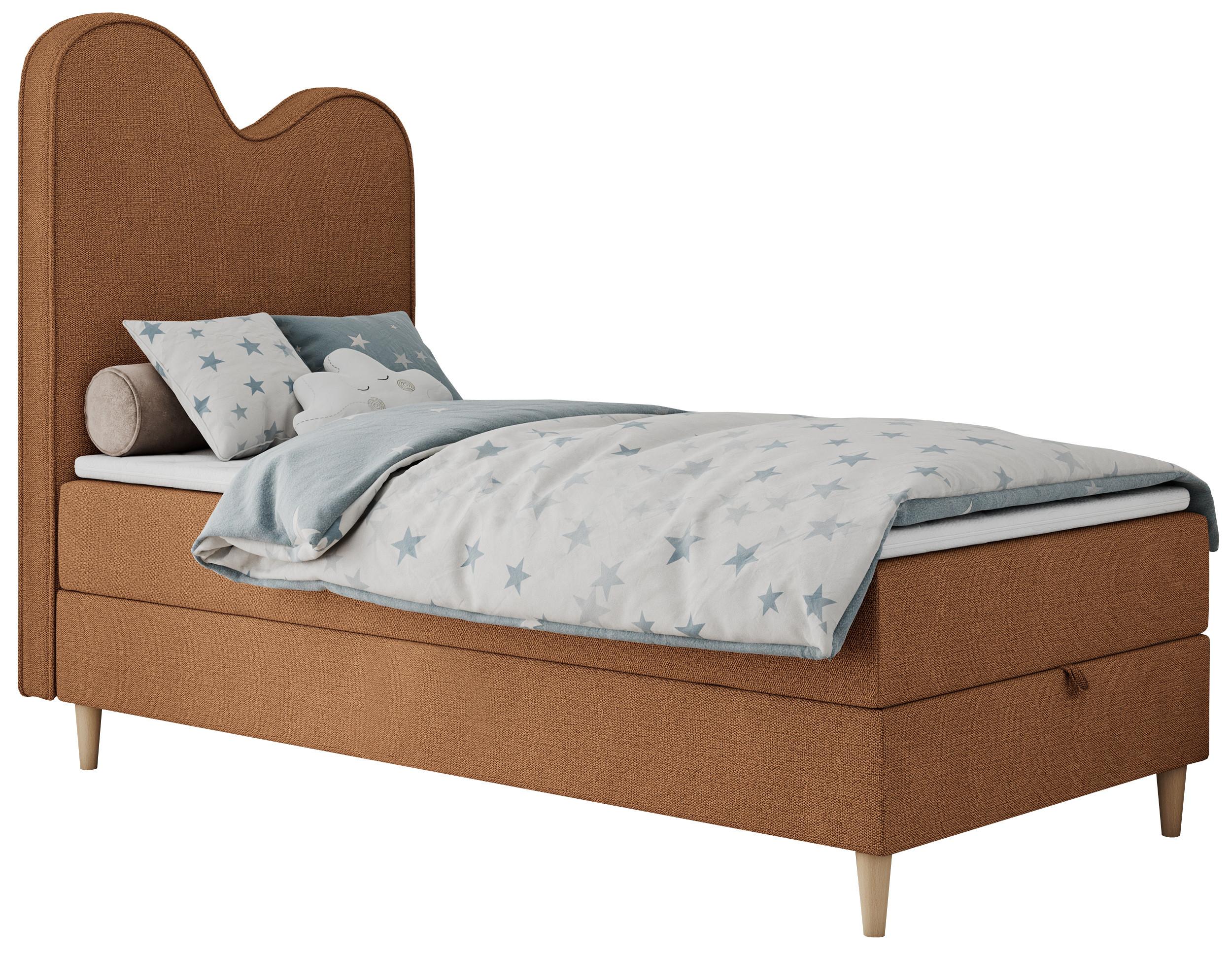 BOXBETT FLOW 90/180 Orange Struktur - H3 - Orange, Holz/Textil (90/180cm) - MKS