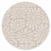 FUSSMATTE Floral - Druck - Beige - Braun - Minimalistisch Schmutzfangmatte 120x120 cm - Sandfarben, Kunststoff (120/0.4cm) - MuchoWow