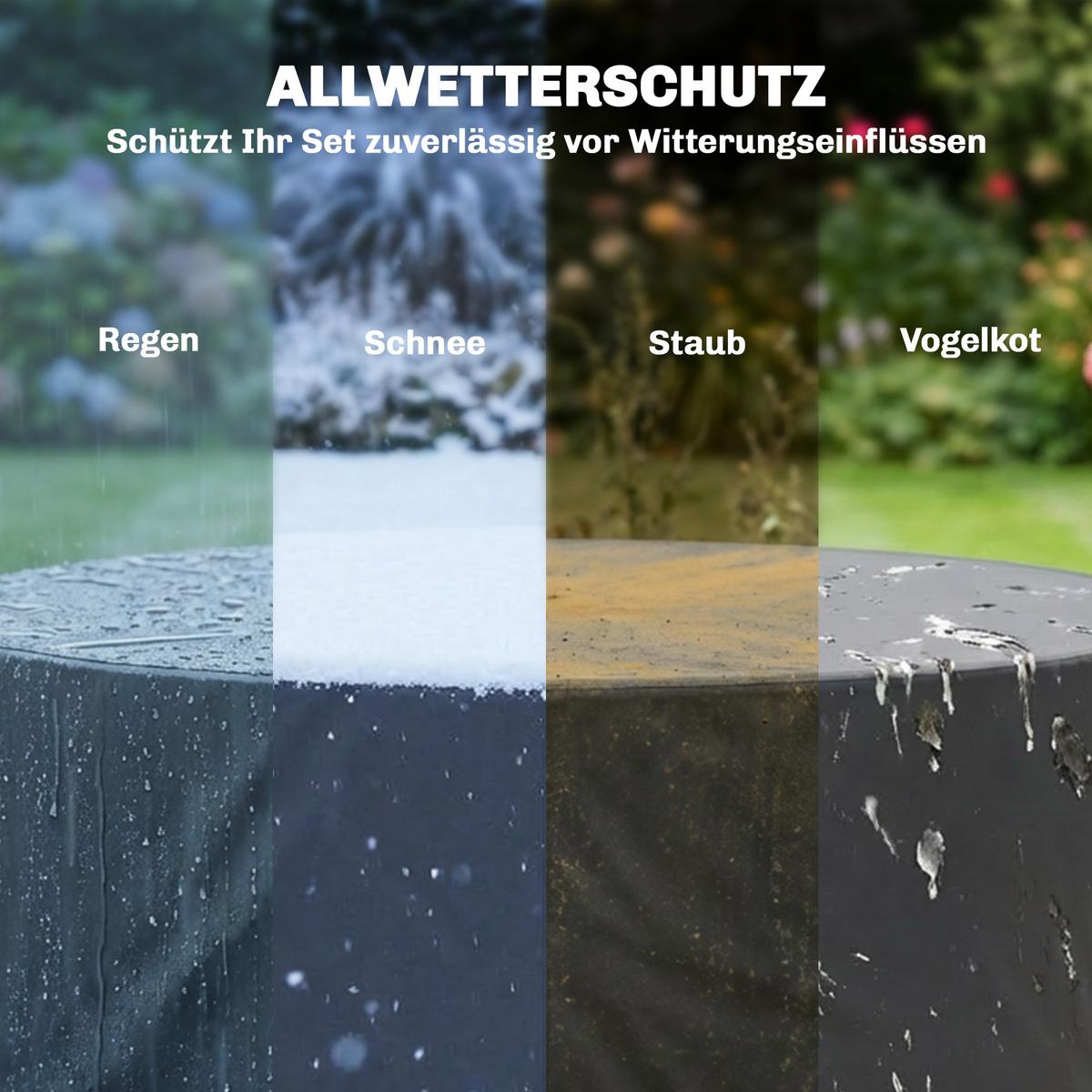 GARTENMÖBEL-ABDECKUNG 420D Oxford Gewebe Schwarz - Schwarz, Textil (214/70/214cm) - Outsunny