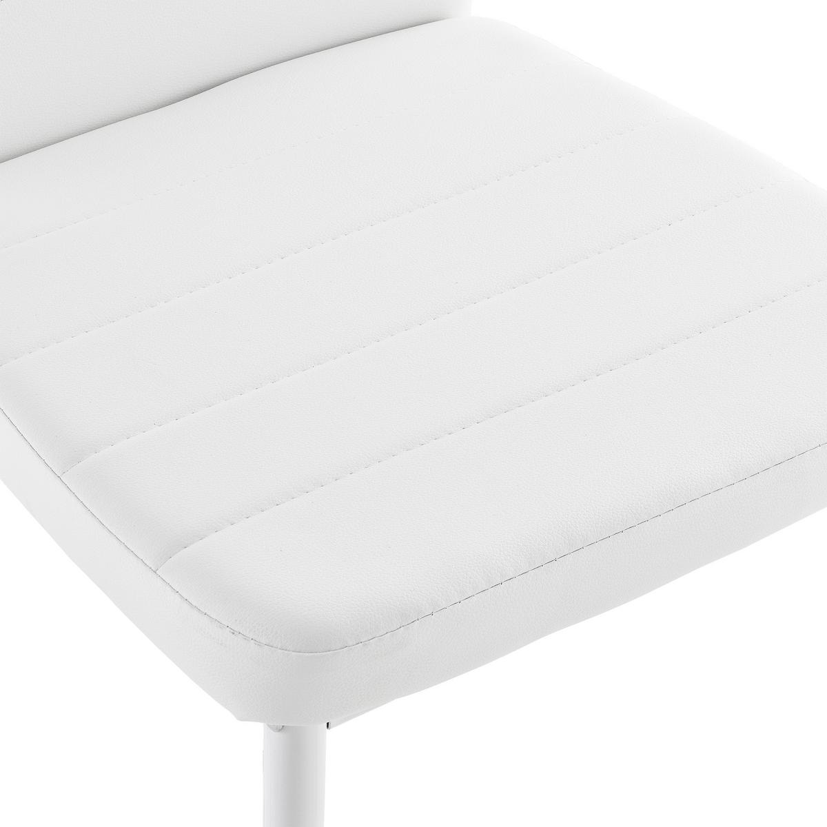 ESSZIMMERSTUHL Lidköping 2er Set - Weiß, Leder (43/96/52cm) - [en.casa]