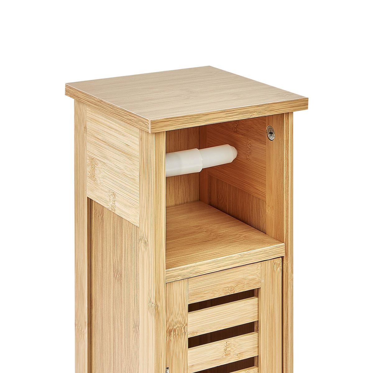 TOILETTENPAPIER-SCHRANK Hellbraun Olathe - Braun, Holz (18/72/17cm) - Beliani