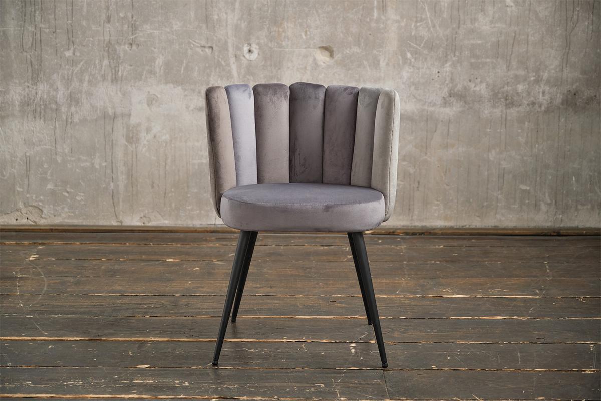 ESSZIMMERSTUHL JADA Grau Velvet - Grau, Kunststoff/Textil (59/86/55cm) - KAWOLA