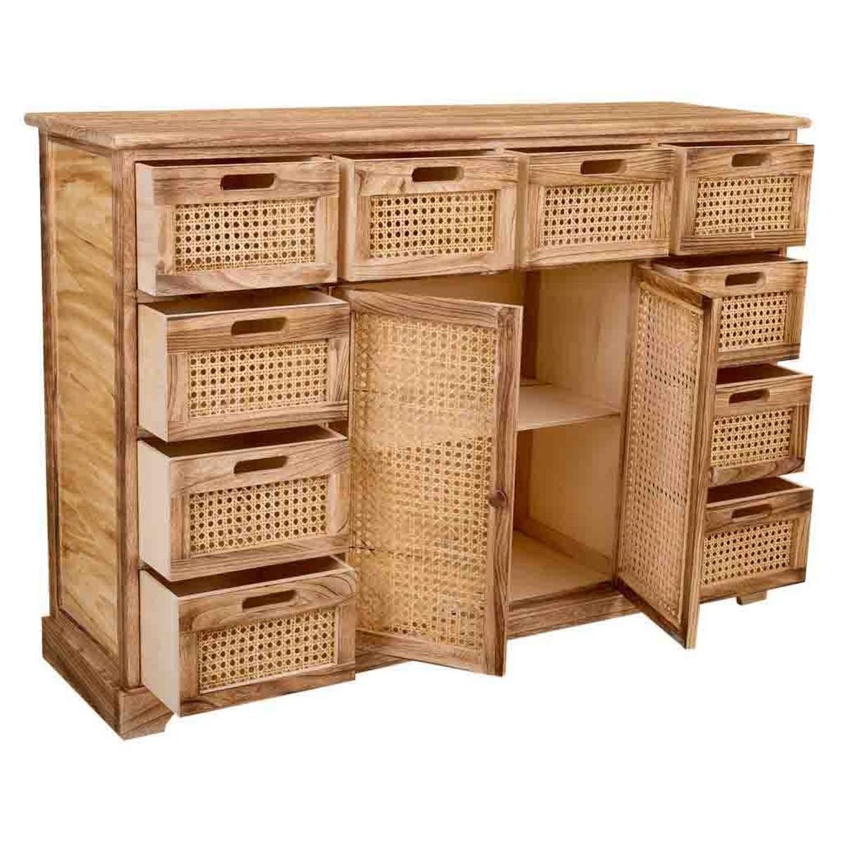 ANRICHTE aus Holz 113x33x78 cm - Braun, Holz (113/79/33cm) - Wanderlust