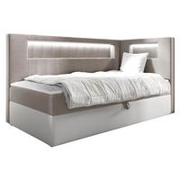 BOXBETT Gold Junior 3, Seite zum Öffnen des Bettkastens: Rechts - H3 - Creme/Weiß, Holz (90/200cm) - MIRJAN24