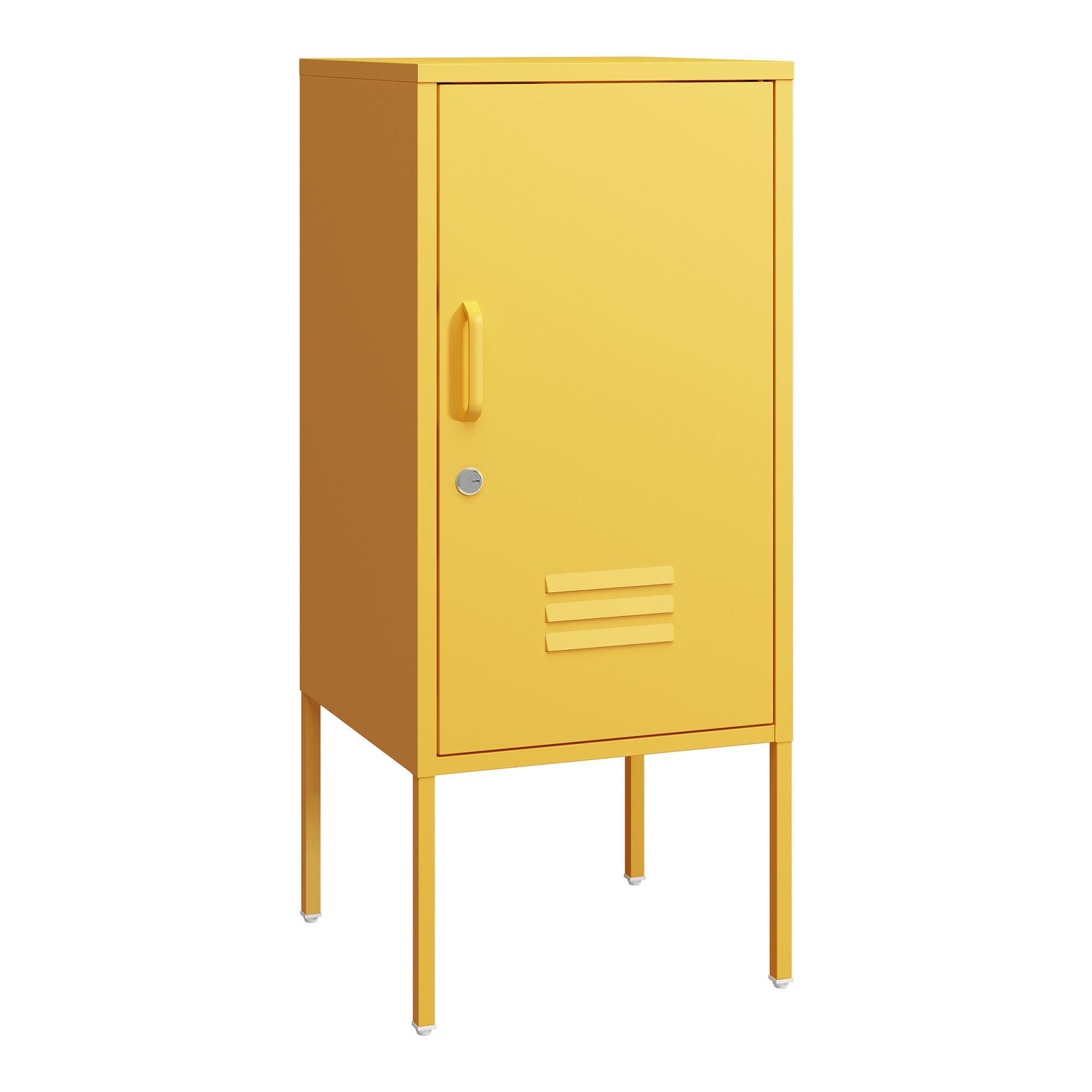 NACHTSCHRANK Hausjärvi - Gelb, Metall (35/82/35cm) - [en.casa]